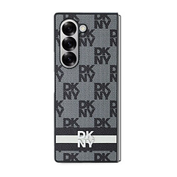 DKNY Coque Galaxy Z Fold6 Motifs Carreaux/Rayures - Noir