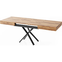 Acheter WFL GROUP Cavetta X - Table basse relevable extensible - Chêne Craft