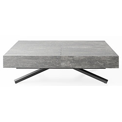 WFL GROUP Table basse relevable Cavetta X - Béton Gris