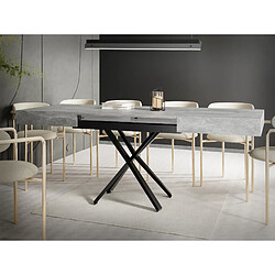 WFL GROUP Table basse relevable Cavetta X - Béton Gris