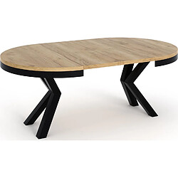 Acheter Wfl group Table à manger Clara extensible - Noir