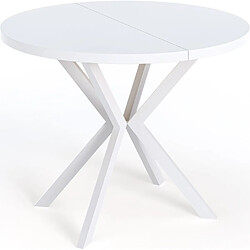Wfl group Table à manger extensible - Blanc