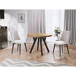 Wfl group Table à manger extensible Twixy - Chêne wotan