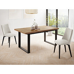 Wfl group Table à manger extensible - Chêne Wotan