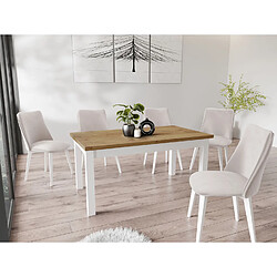 Wfl group Table à manger extensible - Chêne Lancelot