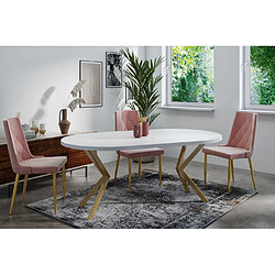 Acheter Wfl group Table à manger ronde extensible - Blanc