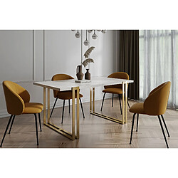 Wfl group Table à manger extensible - Marbre blanc