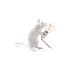 ICONIK INTERIOR Lampe de Table - Lampe Souris Rat pour Enfants - Resina Blanc