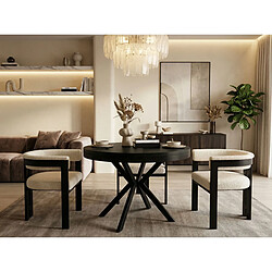 Wfl group Table à manger extensible - Noir