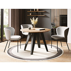 WFL GROUP Glory Table extensible industrielle Chêne Craft