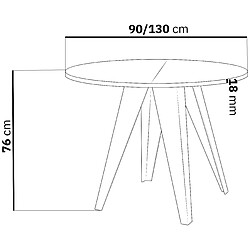Avis Wfl group table à manger Glory extensible - Chêne Lefkas