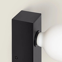 Ledkia Applique murale Aizkra - Noir pas cher