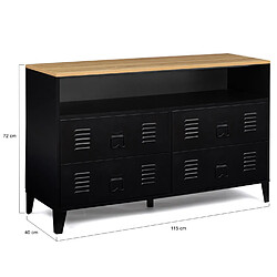 Idmarket Commode ESTER 4 tiroirs pas cher