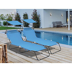 HABITAT ET JARDIN Bain de Soleil Lazy Bleu