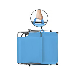 Avis Habitat Et Jardin Bain de soleil pliable [ ]Lazy[ ] - Avec pare soleil - Bleu
