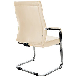 Decoshop26 Lot de 2 fauteuils de bureau - Crème