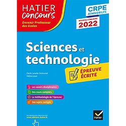 Sciences et technologie : épreuve écrite d'application : CRPE admissibilité, nouveau concours 2022