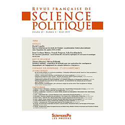Revue française de science politique, n° 69-4