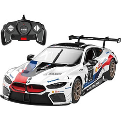Mgm Voiture Télécommandée - TURBO CHALLENGE - BMW M8 GTE - Blanc - 1/18 - Assemblage facile