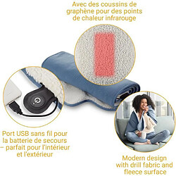 Acheter Couverture chauffante exterieure sans fil - MEDISANA - OL 850 - 10 W - Bleu