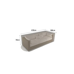 Avis Nortene Housse de protection pour canapé 3 places COVERTOP - Taupe - 230 x 100 x 70 cm
