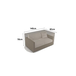 Avis Nortene Housse de protection pour canapé 2 places COVERTOP - Taupe - 140 x 85 x 70 cm