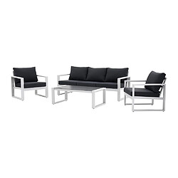 VENTE-UNIQUE Salon de jardin aluminium Blanc