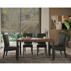 Bestmobilier Jules table à manger - Gris