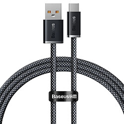 Baseus USB/USB-C 1 m - Noir Baseus câble USB-A/USB-C - Charge rapide 100W - Nylon tressé