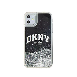 DKNY Coque iPhone 11 Liquid Glitter Arch - Noir