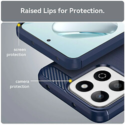 Avis Htdmobiles Coque Honor 200 Smart / Honor X7c Silicone Carbone - Bleu Foncé