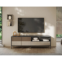 BESTMOBILIER Jules Meuble TV - Gris Bois