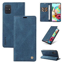 Étui Samsung Galaxy A70 - Bleu Étui cuir doux - Portefeuille fin - Design minimaliste - Élégance sophistiquée