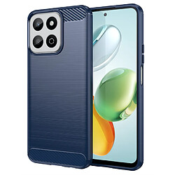 Htdmobiles Coque Honor 200 Smart / Honor X7c Silicone Carbone - Bleu Foncé Coque silicone pour Honor 200 Smart / Honor X7c - Apparence carbone - Protection contre chocs et rayures - Accès libre aux connectiques