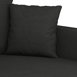 ZMH Ensemble de canapés 2 pcs avec coussins Noir Tissu pas cher