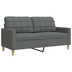 Zmh Ensemble de canapés 3 pcs - Gris foncé pas cher