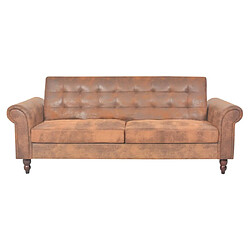 ZMH Canapé 2 places Convertible - Marron