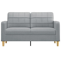 Avis Zmh Canapé droit 2 places tissu - Gris clair