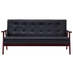 Acheter ZMH Ensemble de canapés 2 pcs Noir Similicuir