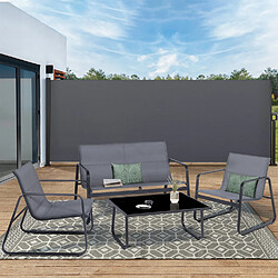 Idmarket Paravent 180x500CM gris anth.