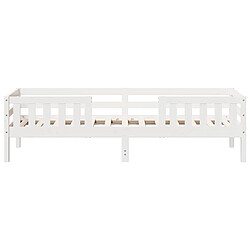 Acheter vidaXL Cadre de lit sans matelas blanc 90x200 cm bois de pin massif