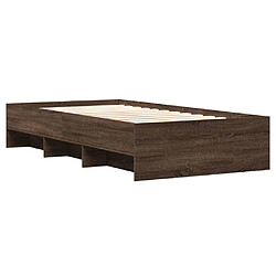 Acheter vidaXL Cadre de lit sans matelas chêne marron 90x200cm bois ingénierie