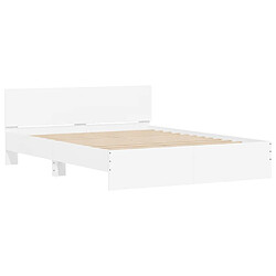 Acheter vidaXL Cadre de lit sans matelas blanc 140x190 cm