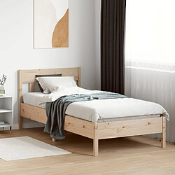 Avis vidaXL Cadre de lit sans matelas 90x200 cm bois de pin massif