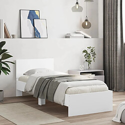 Acheter vidaXL Cadre de lit sans matelas avec lumières LED blanc 90x190 cm