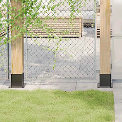 vidaXL Bases de poteau carrées 4 pcs anthracite 121x121 mm