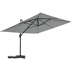 Habitat Et Jardin Parasol jardin déporté en aluminium Sky 4 - 3 x 4 m - Gris