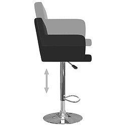 Zmh Tabourets de bar (lot de 2) - Noir pas cher