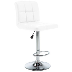 Zmh Lot de 2 tabourets de bar - Blanc