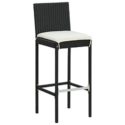 Zmh Lot de 6 tabourets de bar - Noir